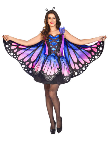 Kostým tajomného motýľa pre ženy