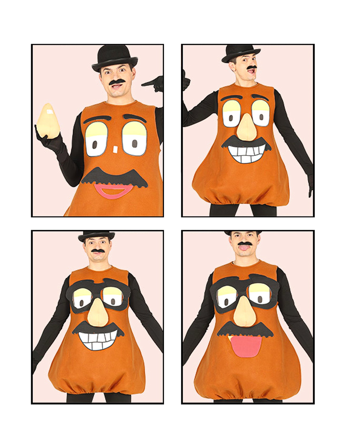 Prispôsobiteľný kostým zemiakov pre dospelých