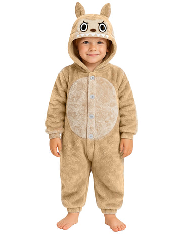 Kostým plyšového béžového monštra pre deti 