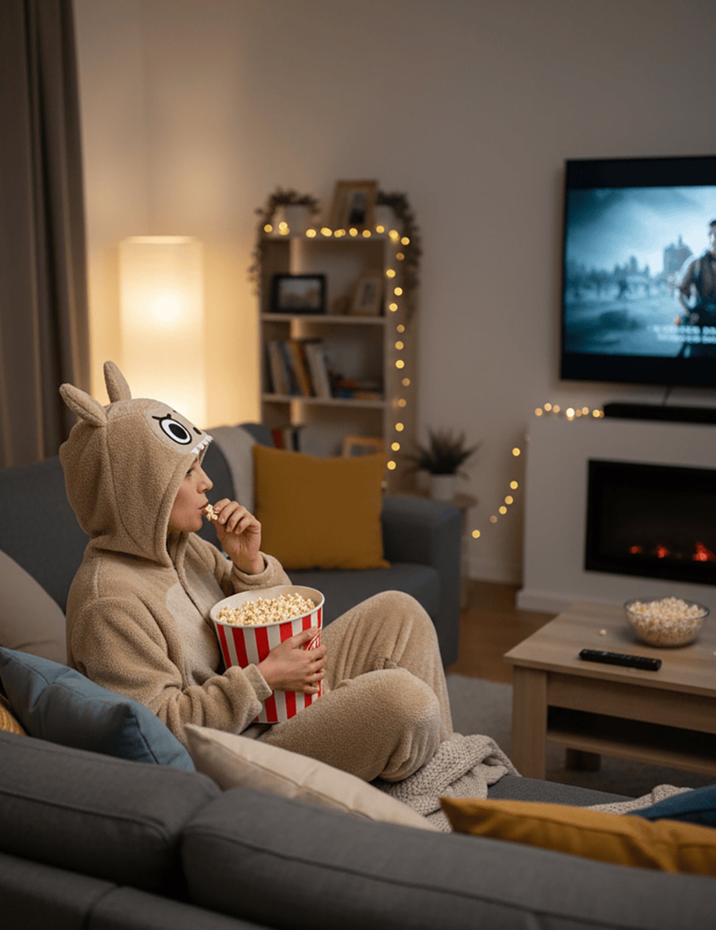 Kostým plyšového béžového monštra pre ženy 