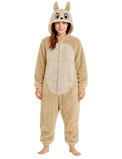 Kostým plyšového béžového monštra pre ženy 