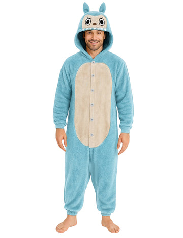 Kostým plyšového modrého monštra pre muža 