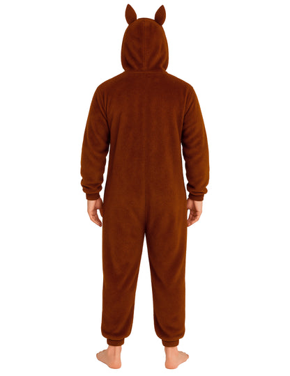 Kostým plyšového hnedého monštra pre muža 