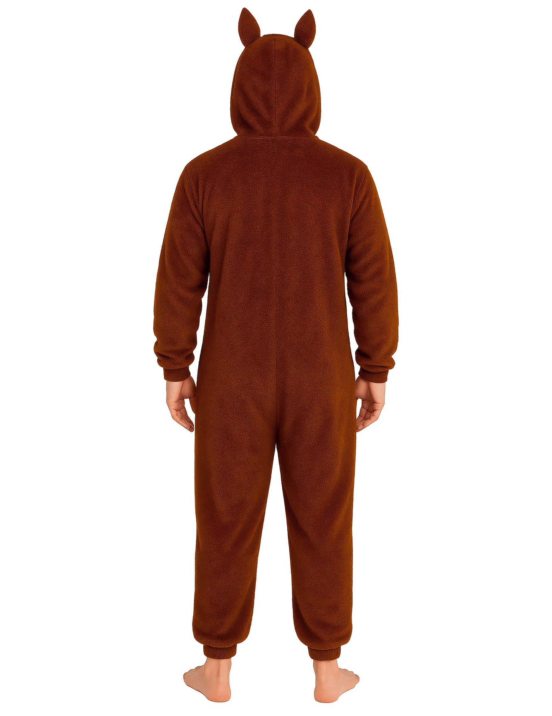Vue de dos du déguisement peluche monstre pour homme