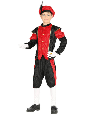 Červené a čierne dieťa bičuje otec, maskovanie