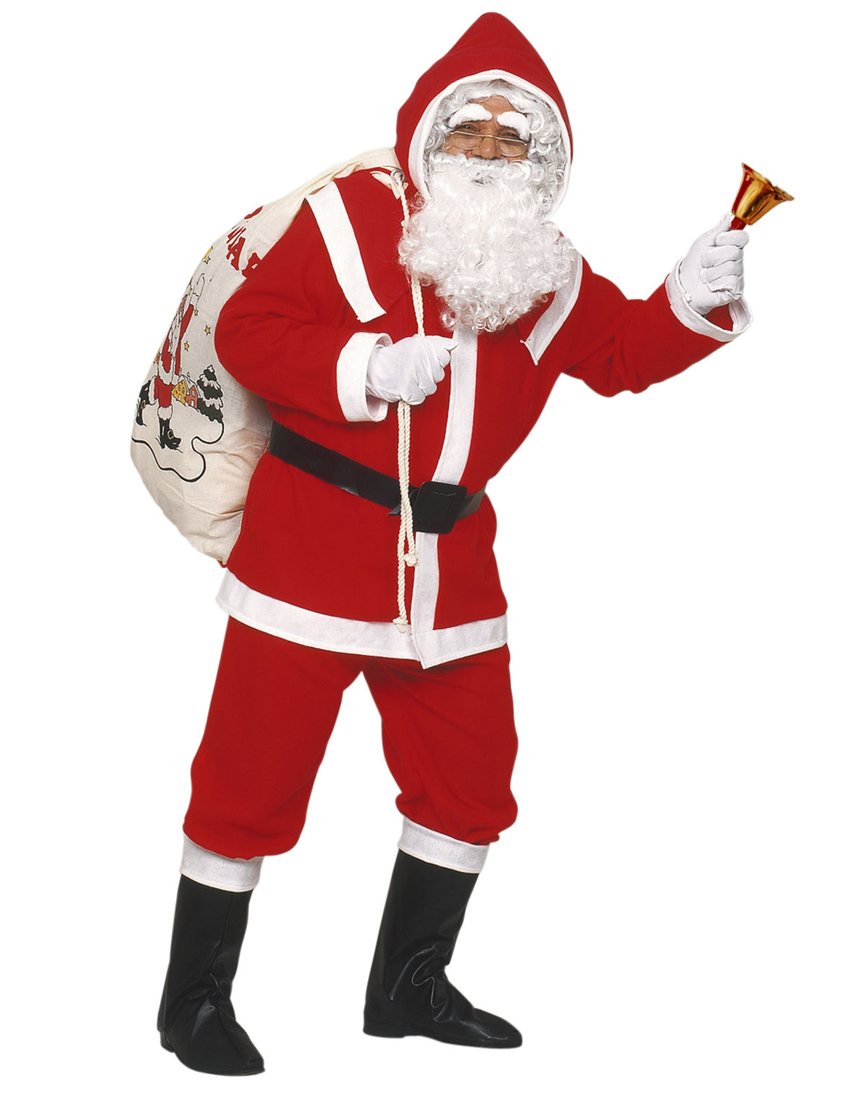 Hotte et cloche du déguisement Père Noël pour homme