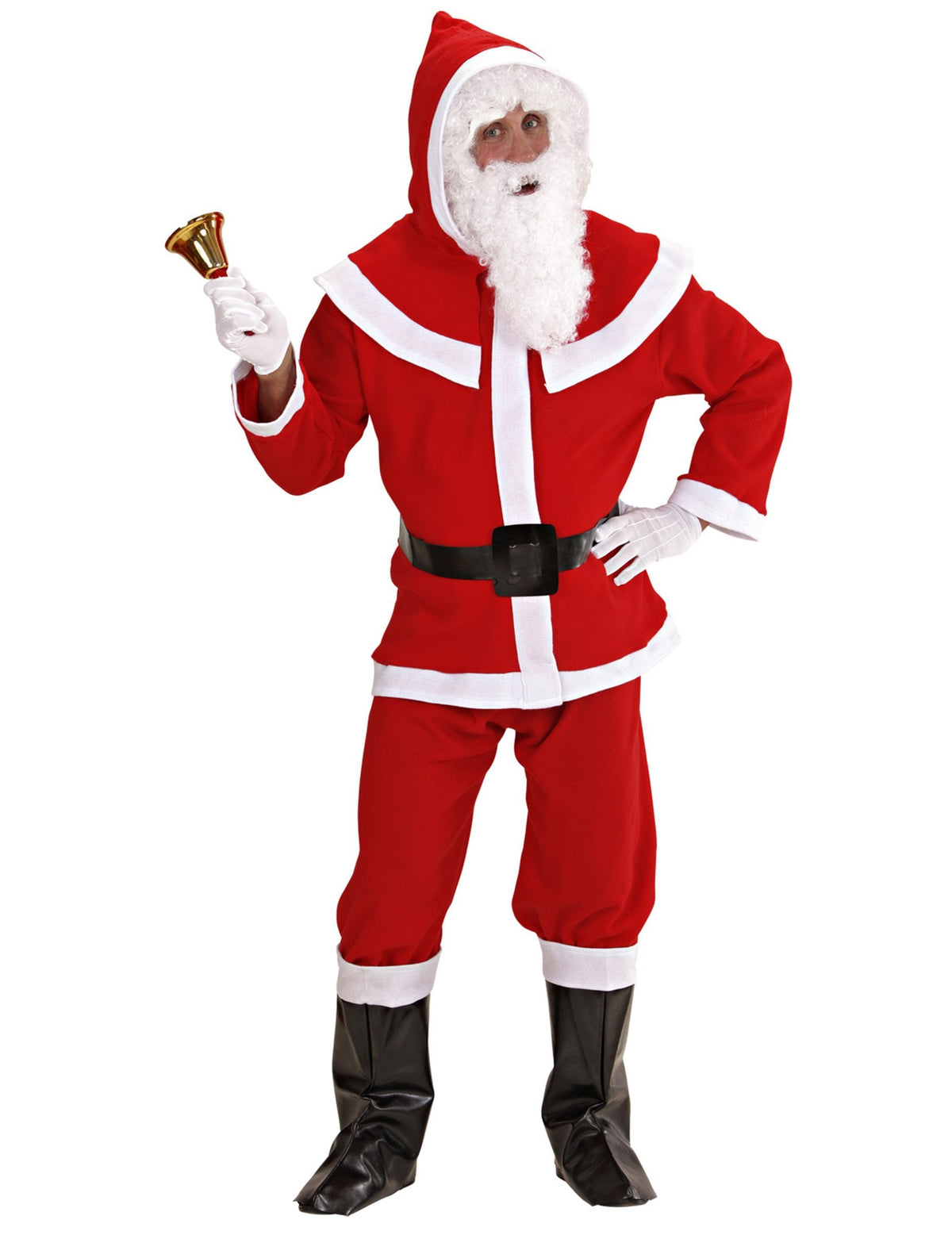 Vue de face du déguisement Père Noël pour homme