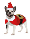 Déguisement Père Noël pour chien rouge et blanc avec bonnet et ceinture