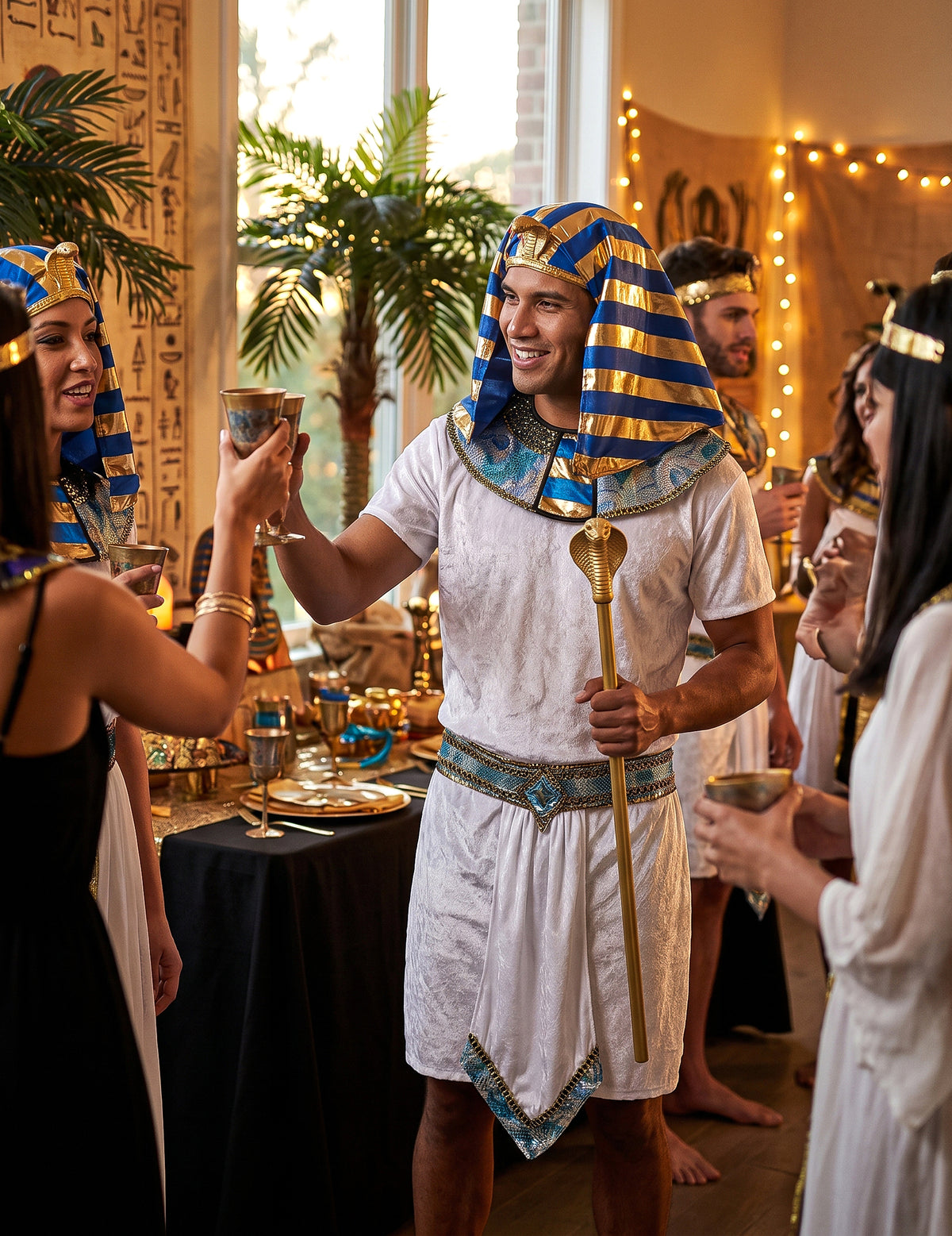 Plný egyptský faraón kostým muž
