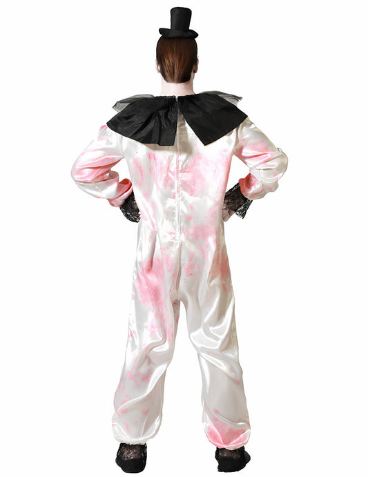 Vue de dos du déguisement de Pierrot assassin pour homme
