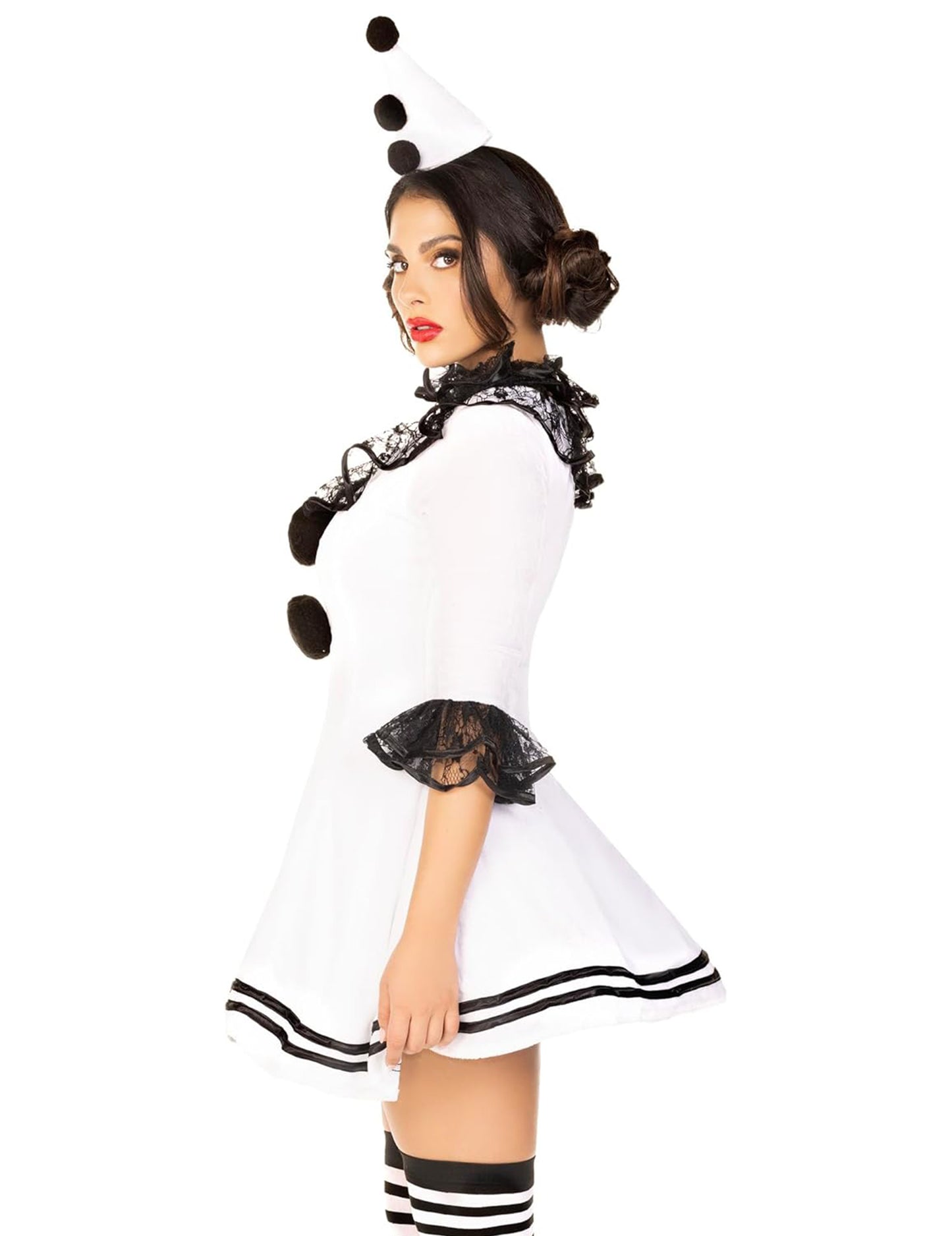 Sexy ženský biely kostým Pierrot