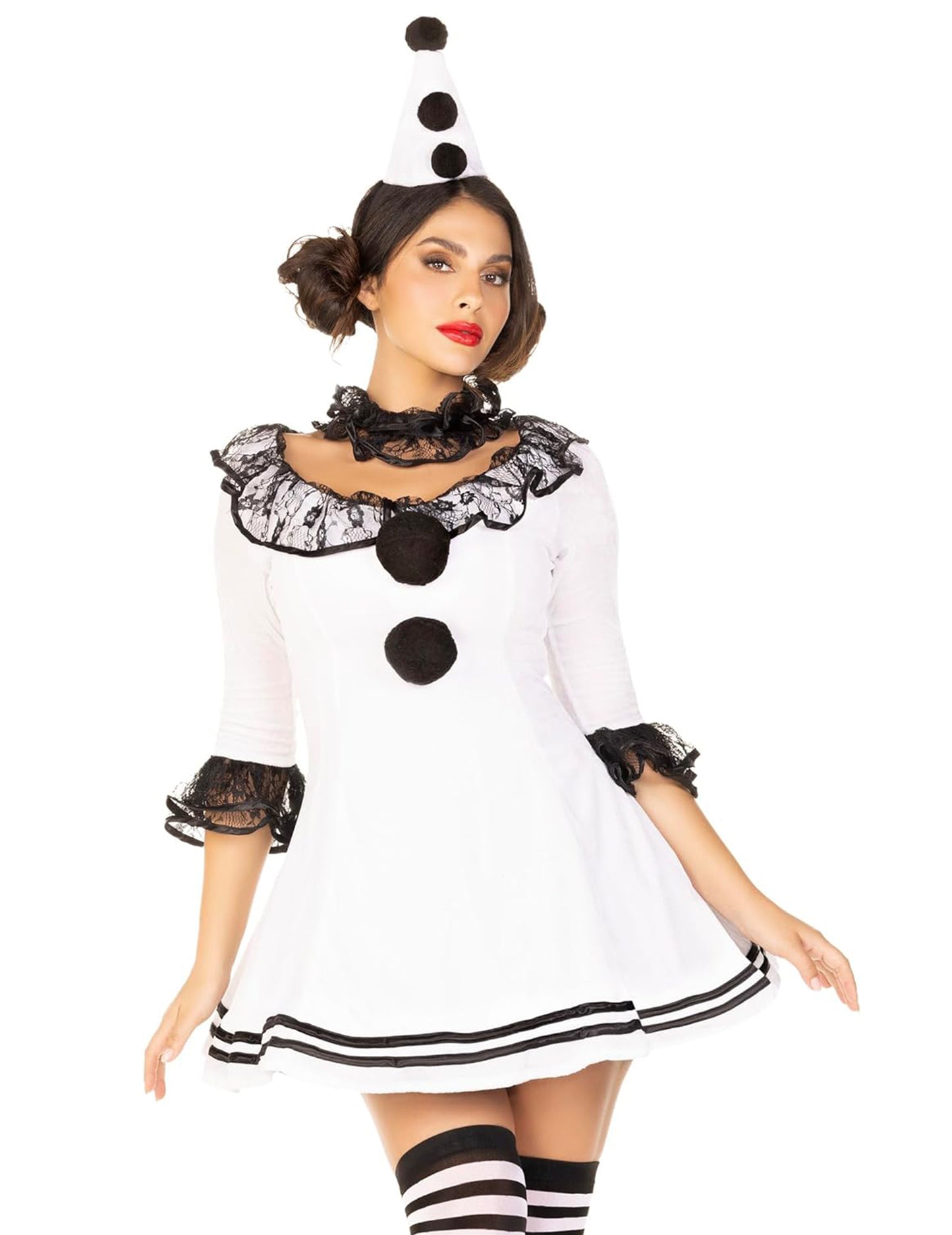 Sexy ženský biely kostým Pierrot