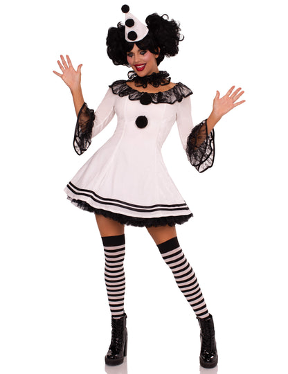 Sexy ženský biely kostým Pierrot