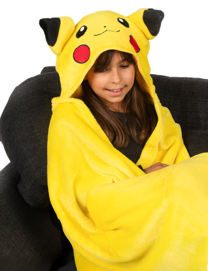 Kostým Pikachu detská polárna deka s kapucňou Pokémon™ 