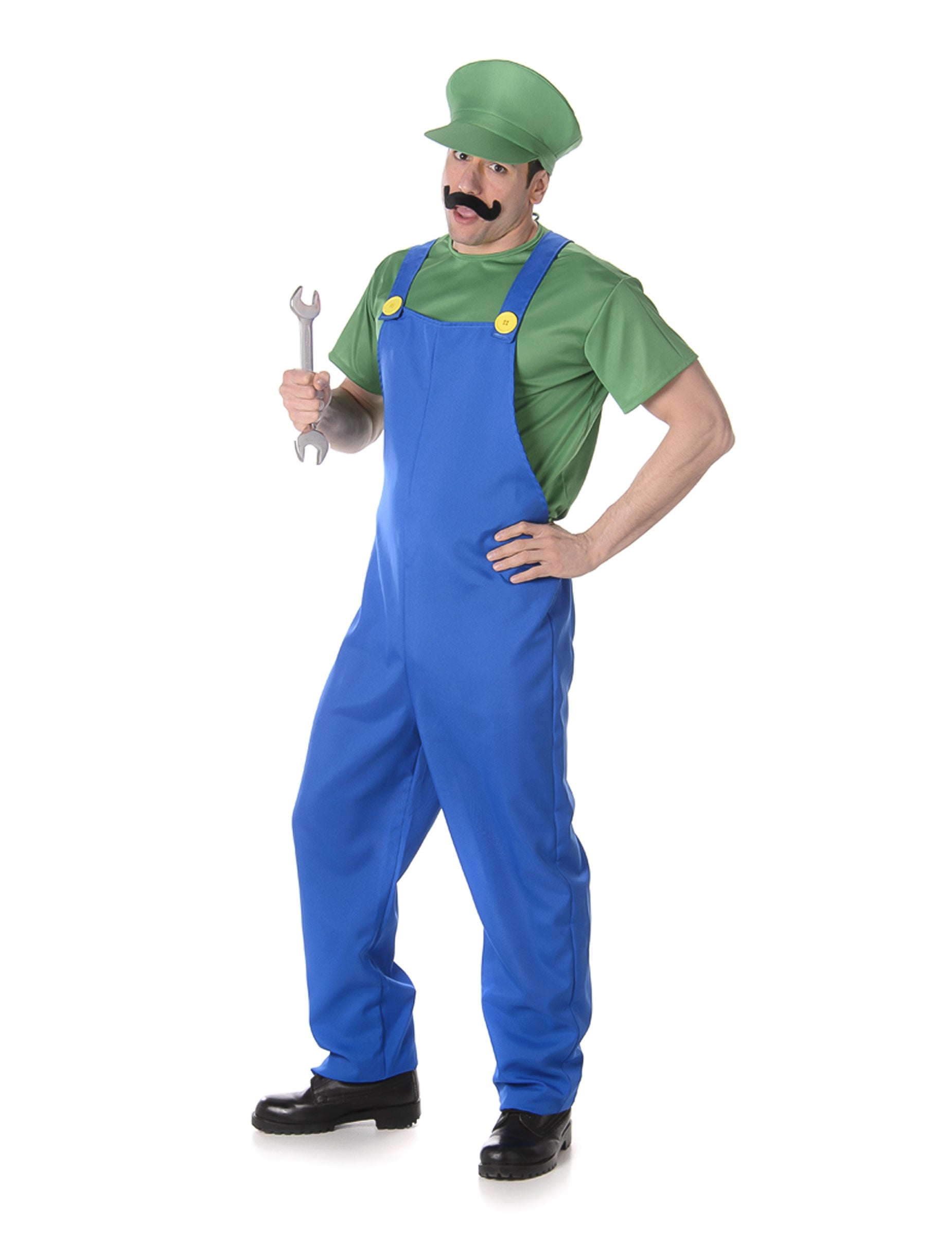 Accessoire clé à molette du déguisement de plombier vert pour homme