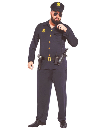 Veľký policajný kostým s veľkosťou dospelých
