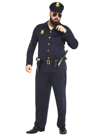 Veľký policajný kostým s veľkosťou dospelých