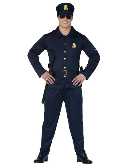 Veľký policajný kostým s veľkosťou dospelých
