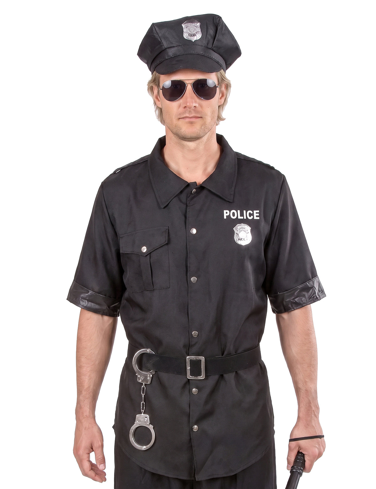 Čierny policajný kostým muž