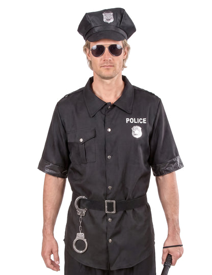 Čierny policajný kostým muž