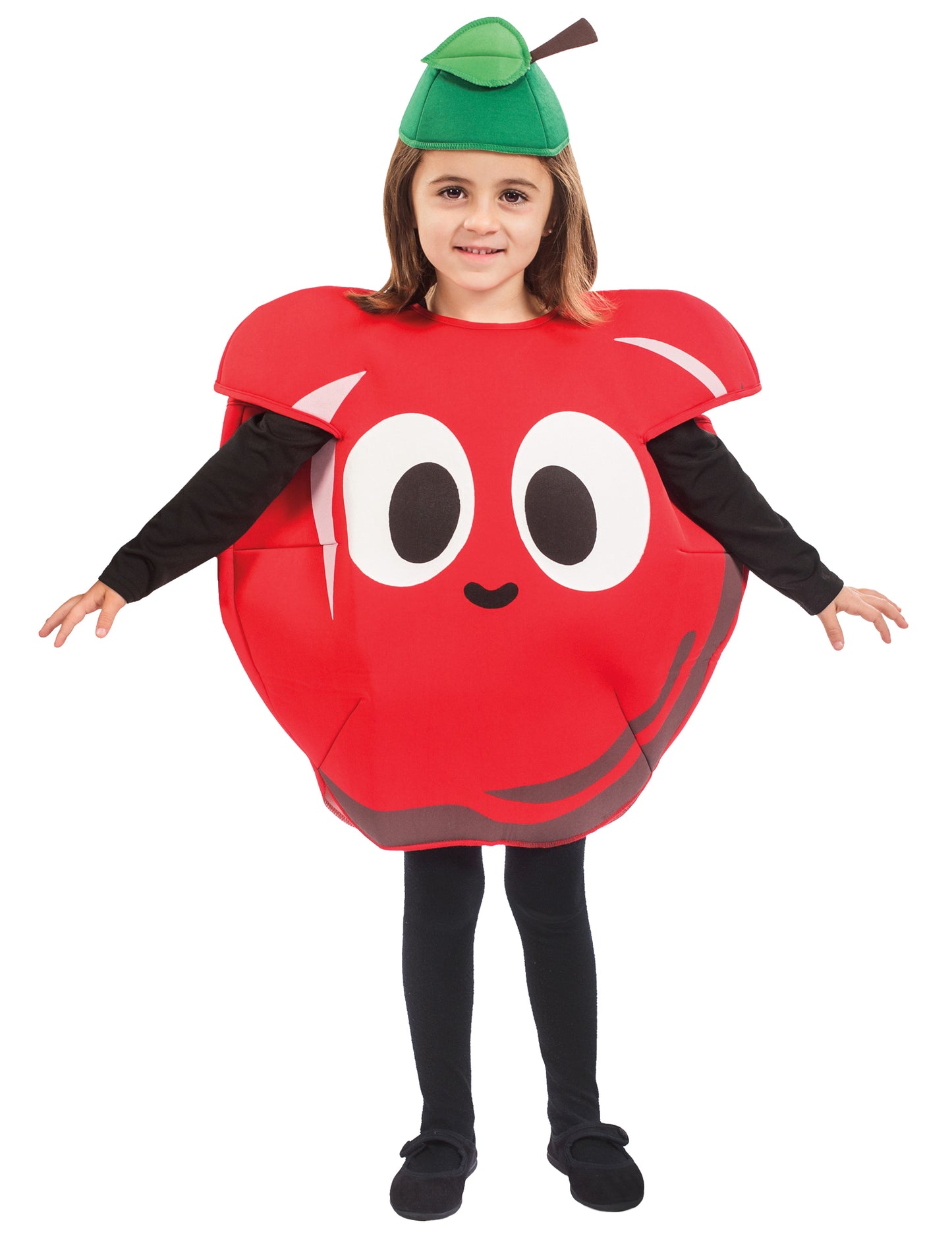 Kostým z červených jabĺk pre deti