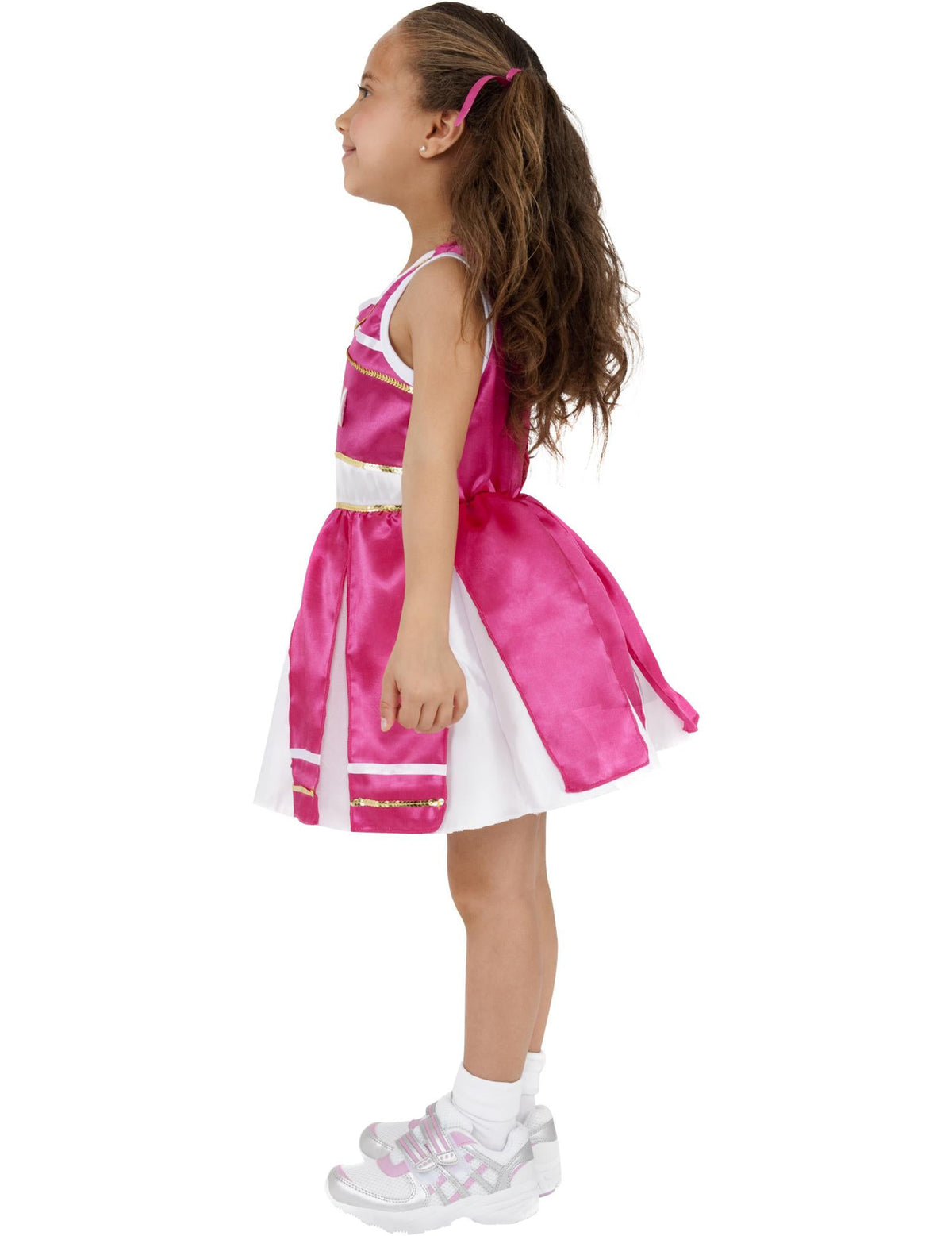 Vue de profil du déguisement pompom girl fille