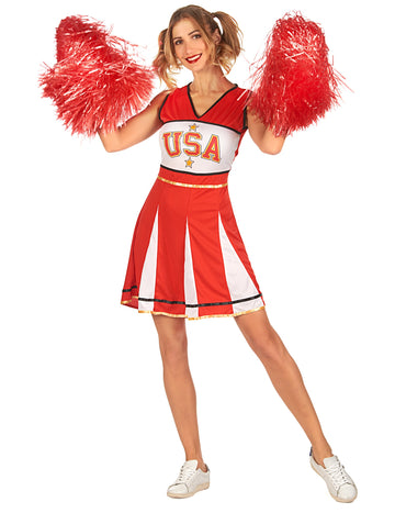 Pompom girl USA Red Woman kostým