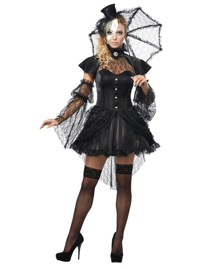 Zasahovanie halloweenskej dámskej gotickej bábiky