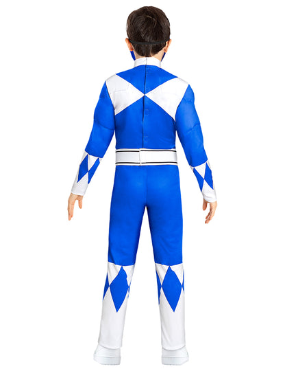 Déguisement Power Ranger musclé pour enfant bleu