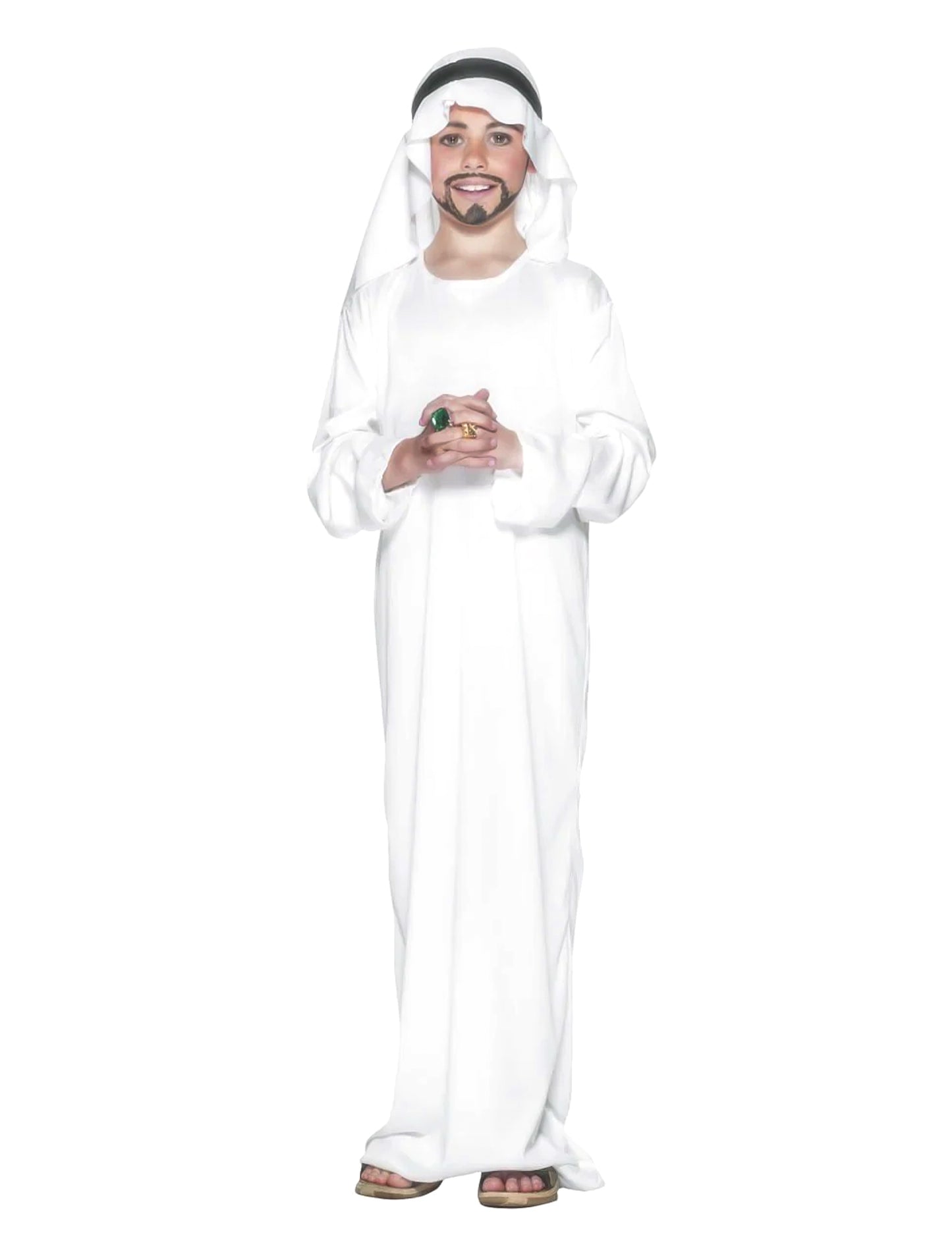 Dizajn arabského princa pre bieleho chlapca s pokrývkou hlavy