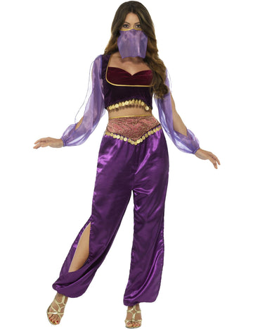 Violet arabská princezná kostýmová žena