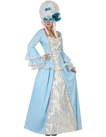 Blue baroková princezná kostýmová žena