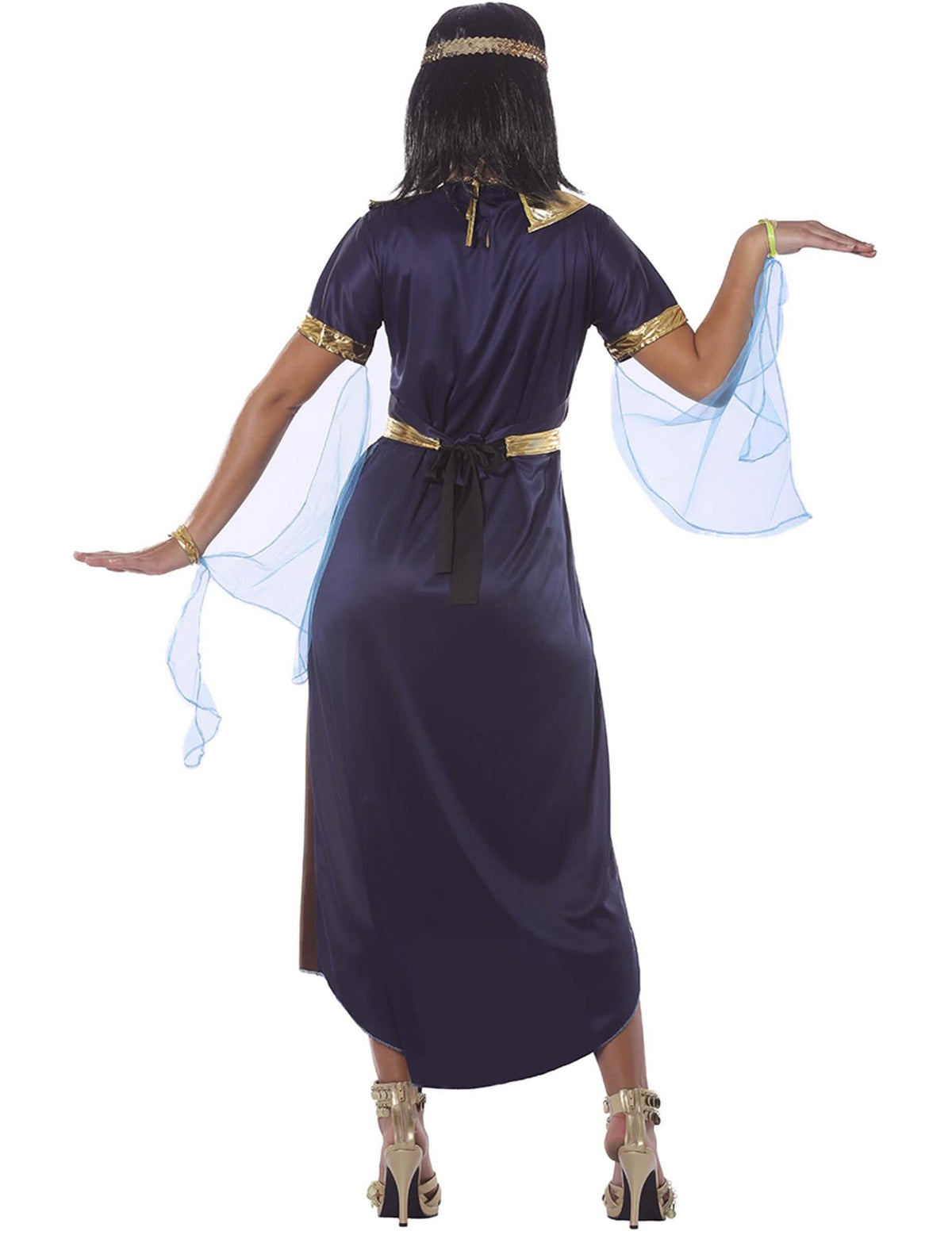 Pohľad zozadu na kostým princeznej z Nílu