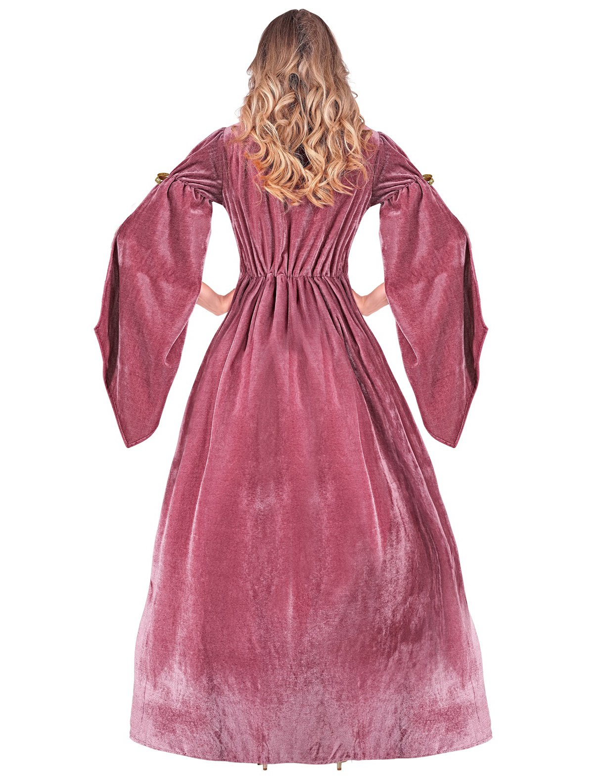 Pink -biela dámska stredoveká princezná maskovanie