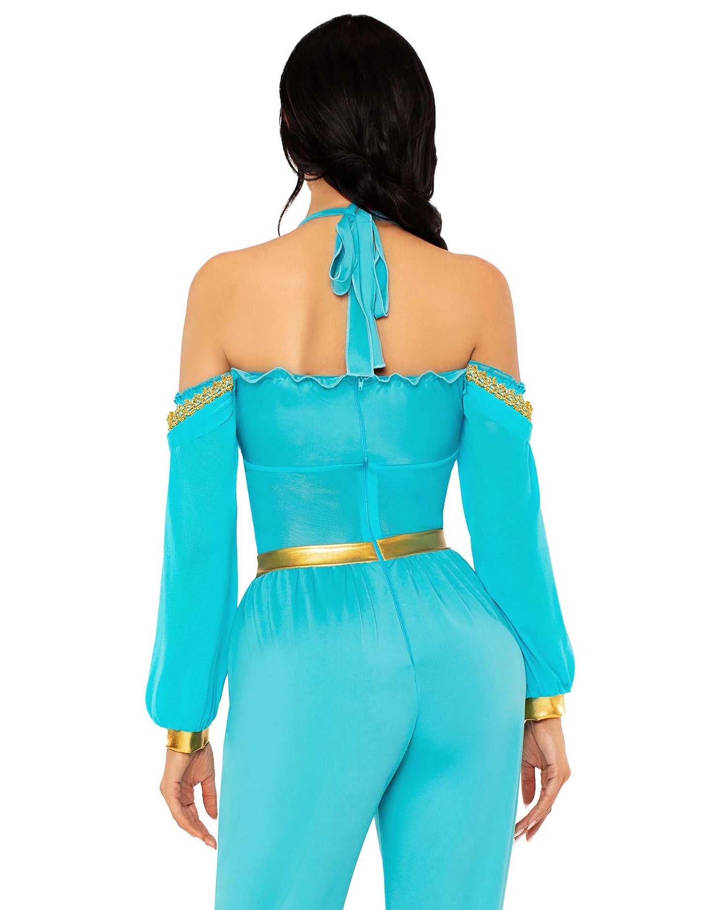 Dámsky kostým orientálnej princeznej v modro-zlatom prevedení