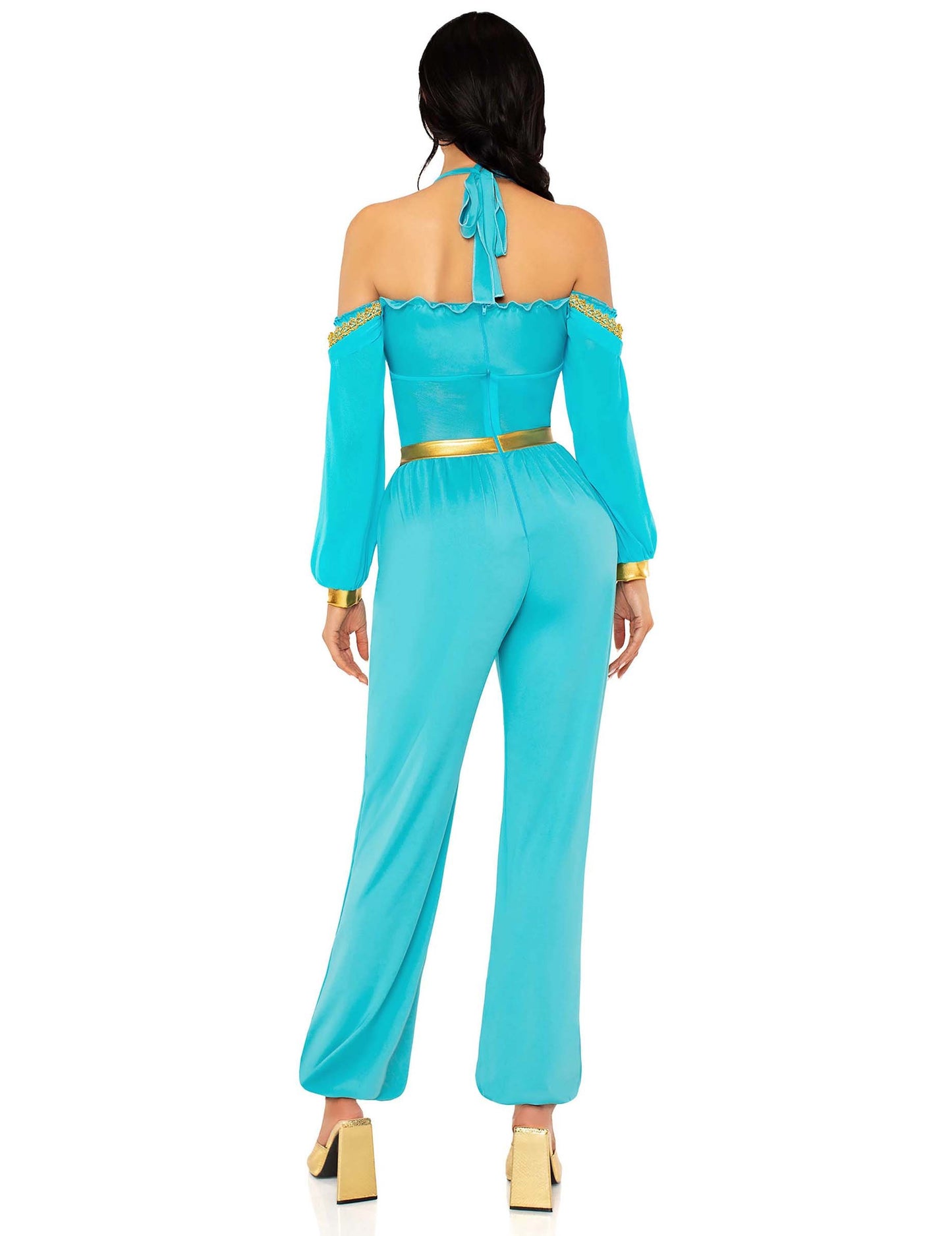 Dámsky kostým orientálnej princeznej v modro-zlatom prevedení