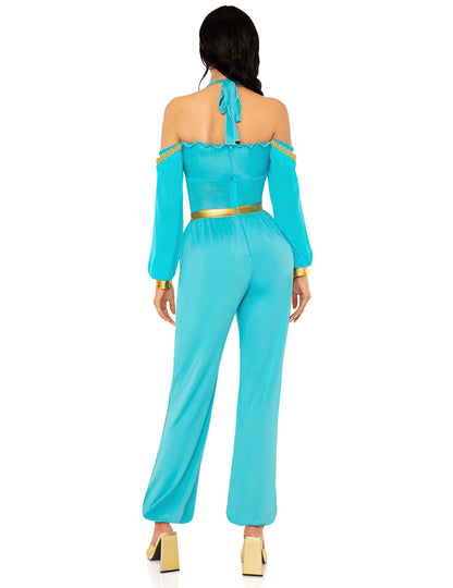 Dámsky kostým orientálnej princeznej v modro-zlatom prevedení