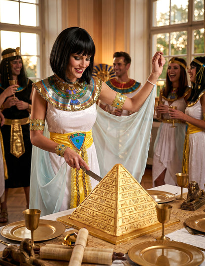 Egyptská kráľovná kostým so ženou plachta