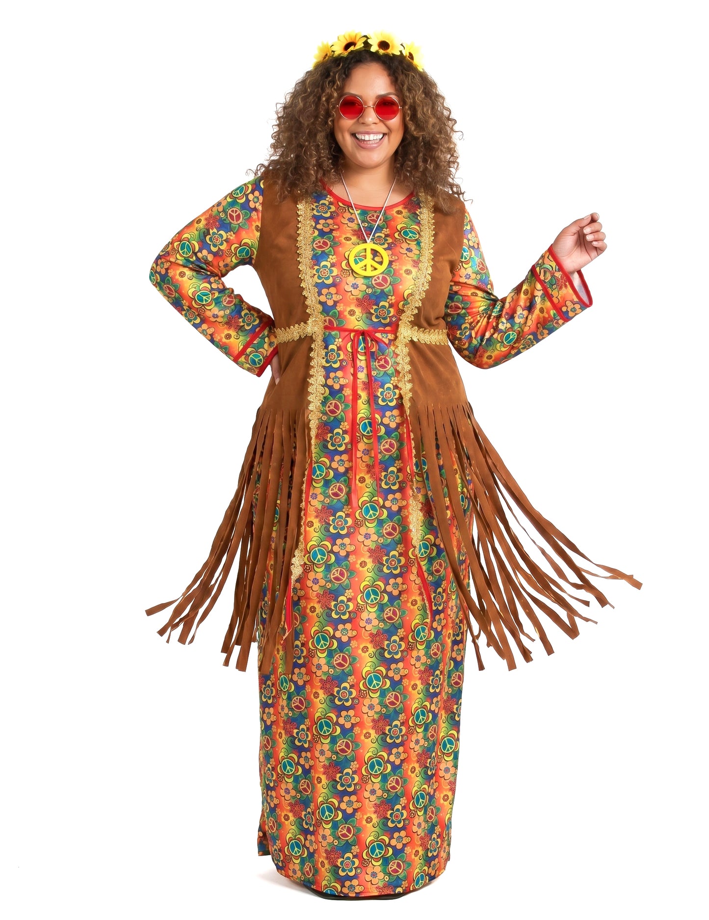 Dlhé kostýmy hippie s strapcami plus veľkosť pre ženy