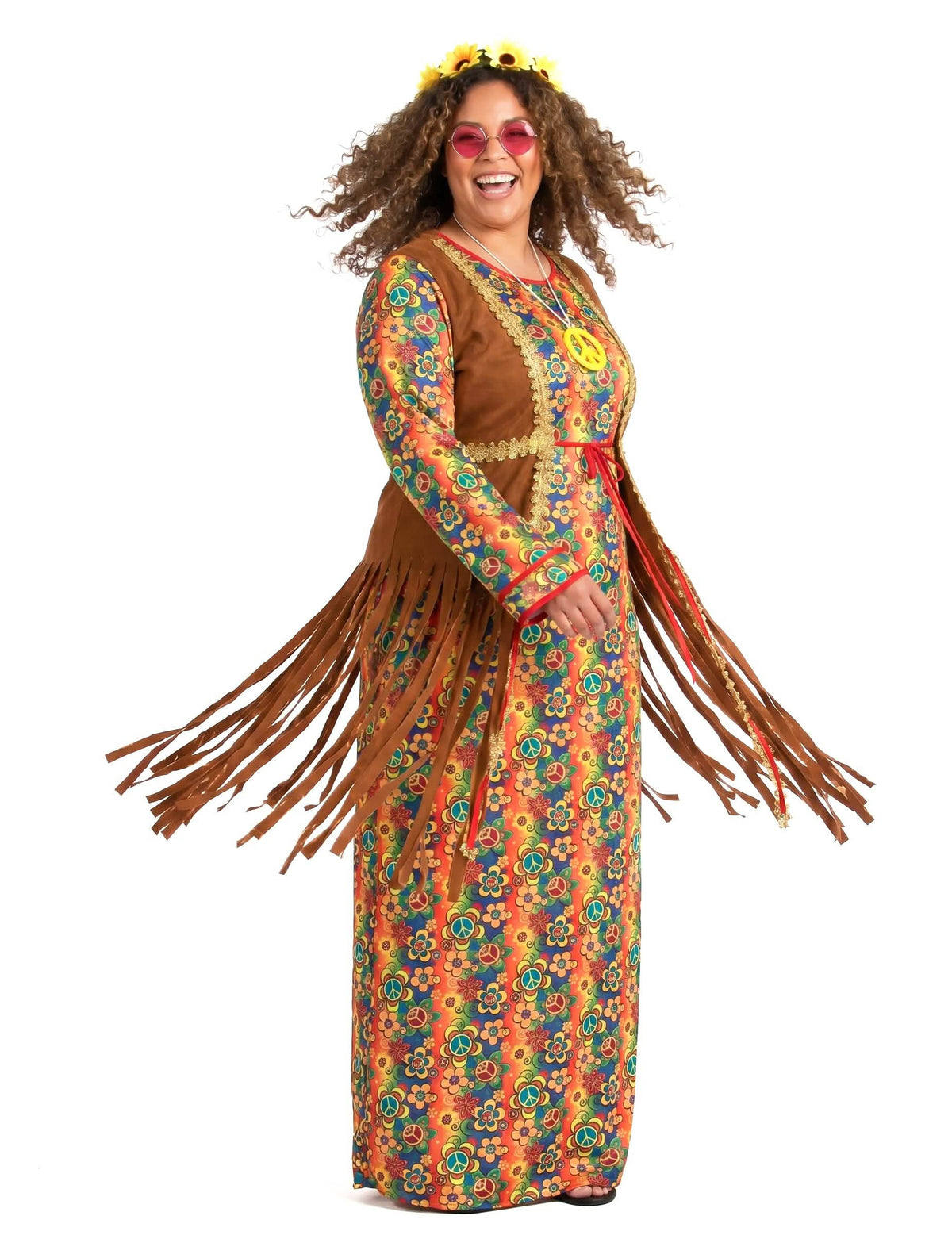 Dlhé kostýmy hippie s strapcami plus veľkosť pre ženy