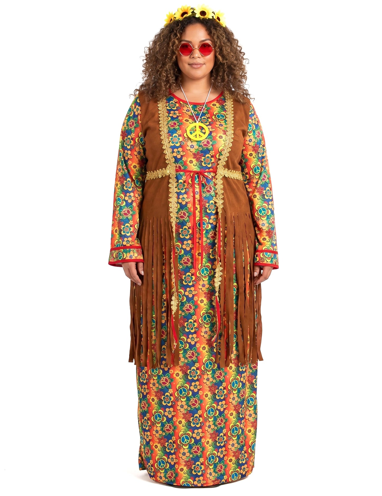 Dlhé kostýmy hippie s strapcami plus veľkosť pre ženy