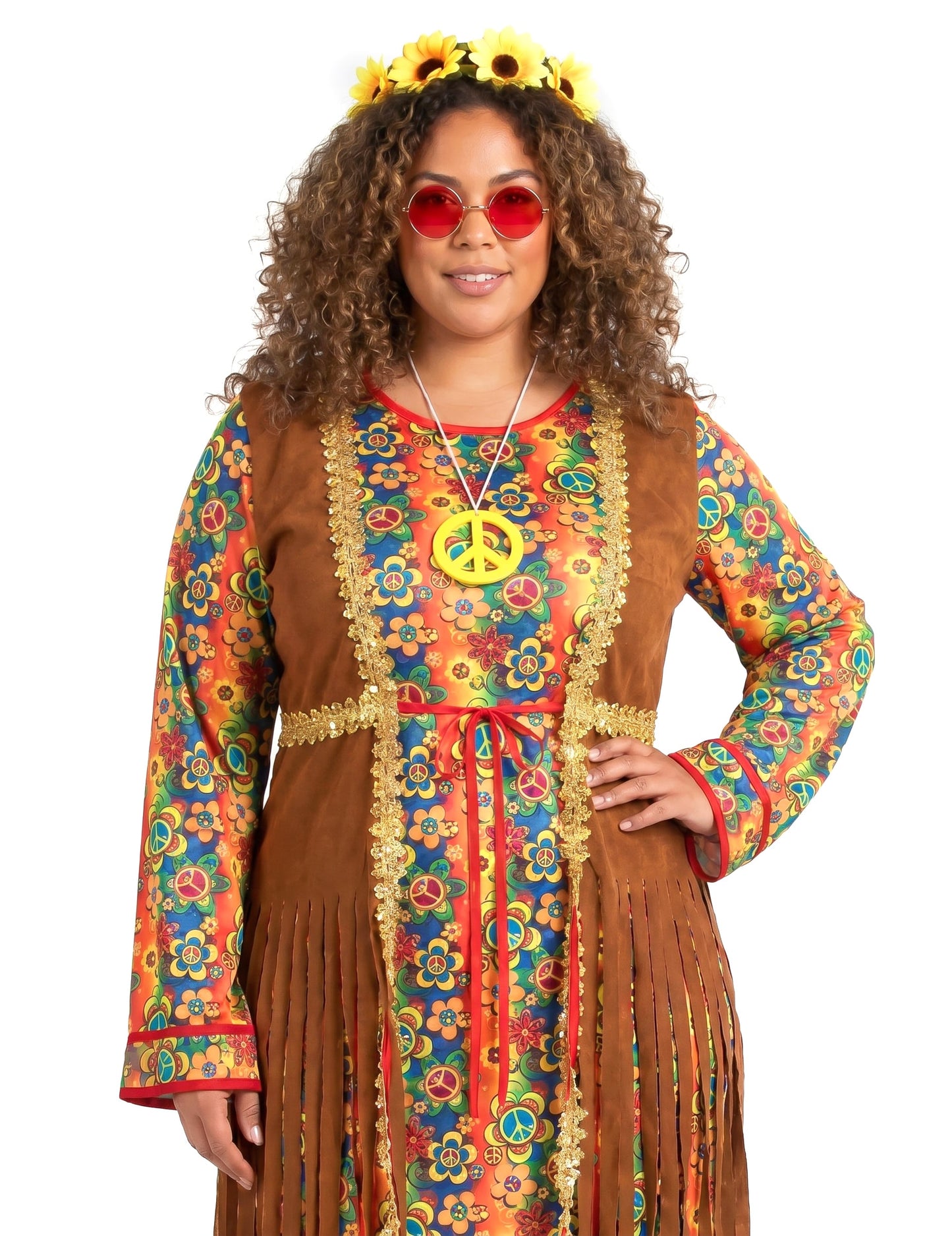 Dlhé kostýmy hippie s strapcami plus veľkosť pre ženy