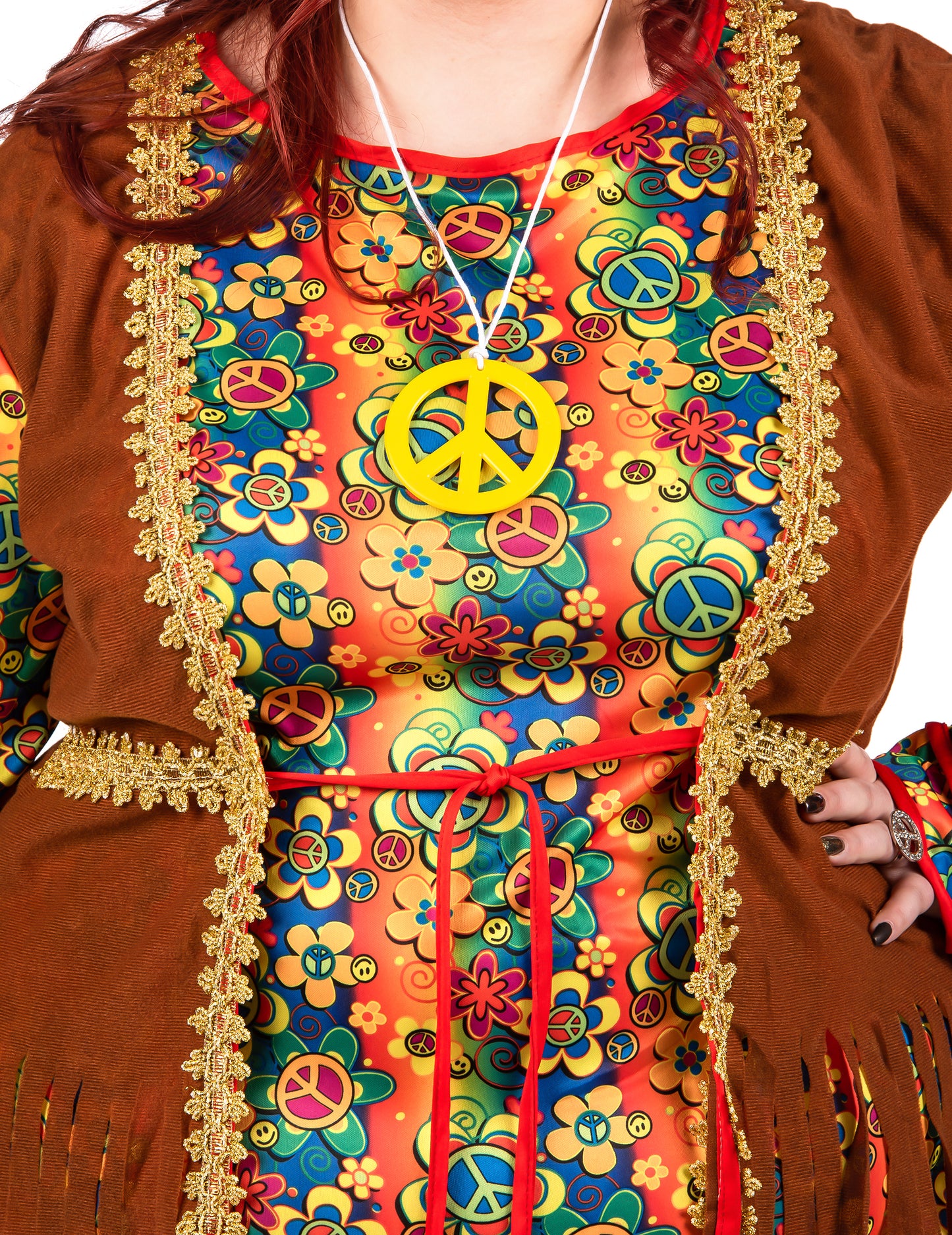 Dlhé kostýmy hippie s strapcami plus veľkosť pre ženy