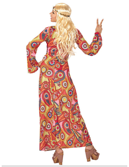 Hippie viacfarebné hippie šaty kostýmy žena