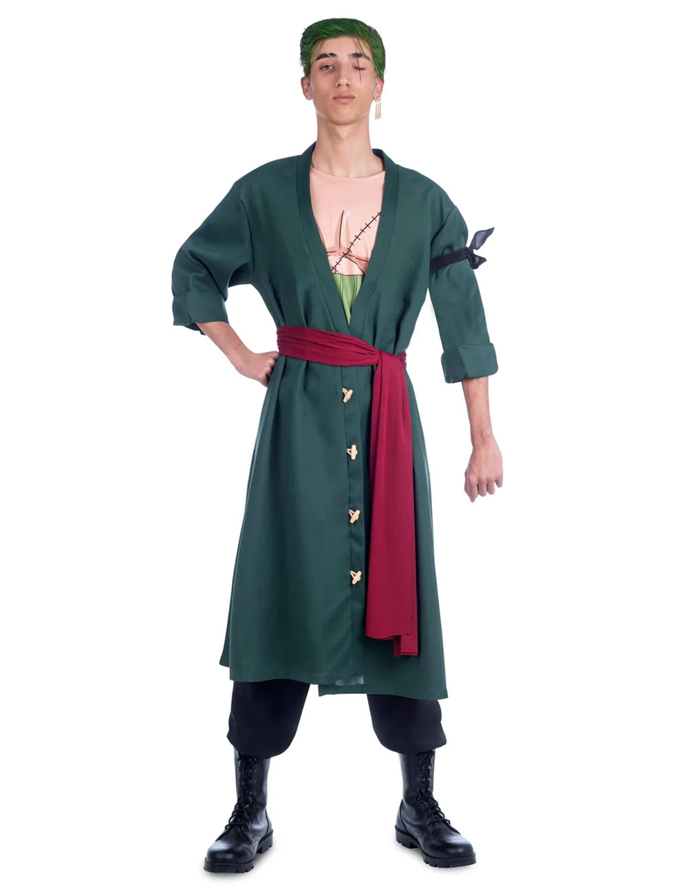 Déguisement Roronoa Zoro One Piece™ pour adulte vert et rouge
