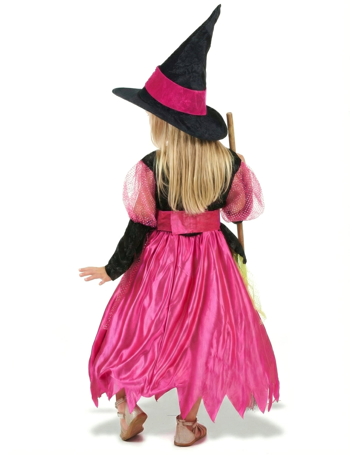 Mise en situation avec chaudron du déguisement de sorcière Halloween