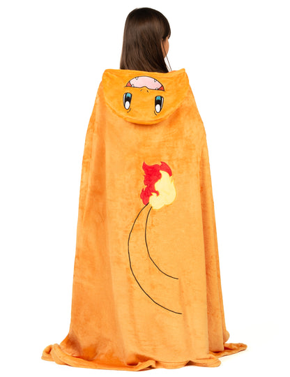 Kostým Salamèche detský polarový pléd s kapucňou Pokémon™ 