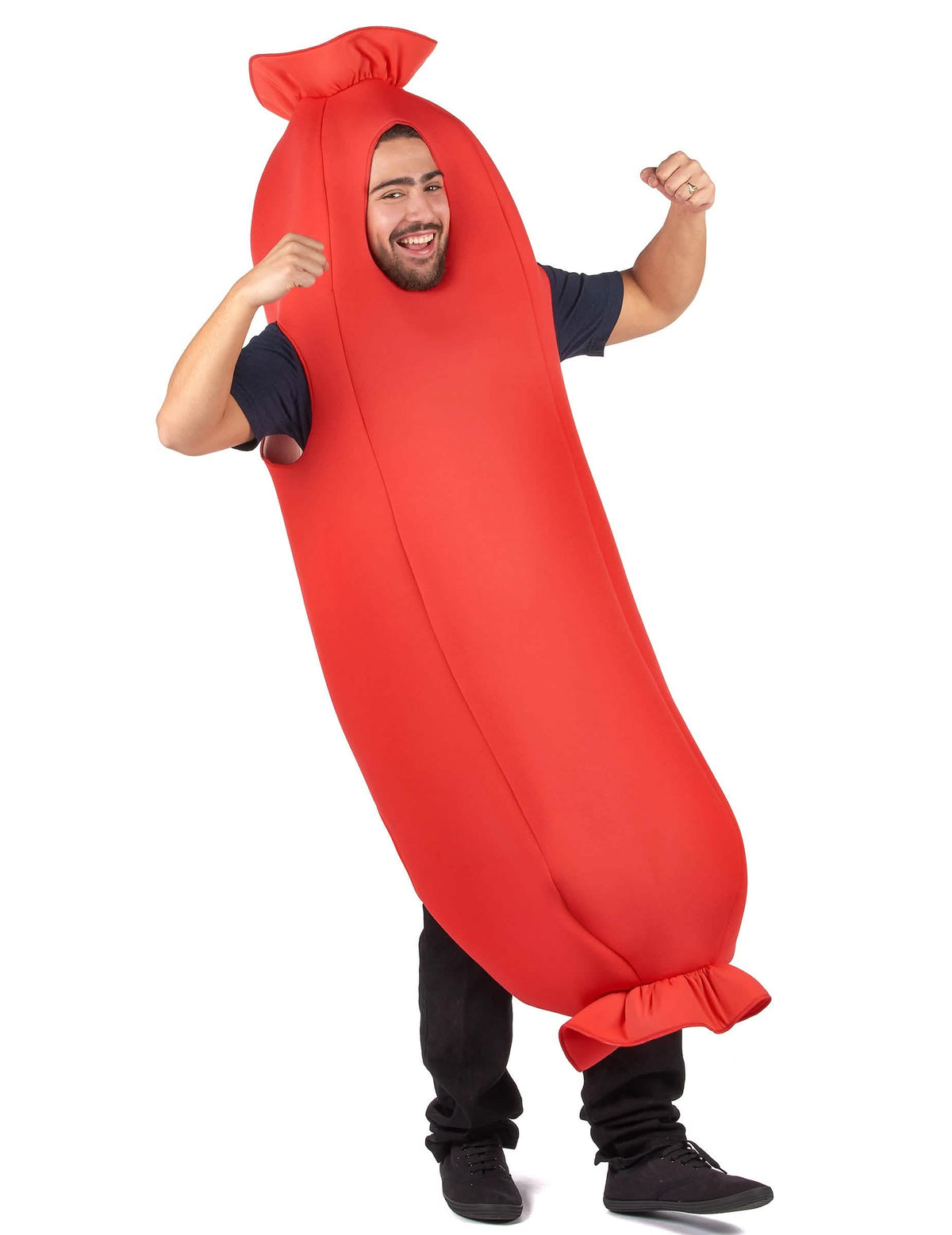Kostým klobásy pre dospelého červená