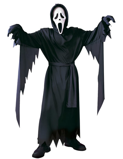 Déguisement Scream™ classique pour adolescent noir avec masque blanc
