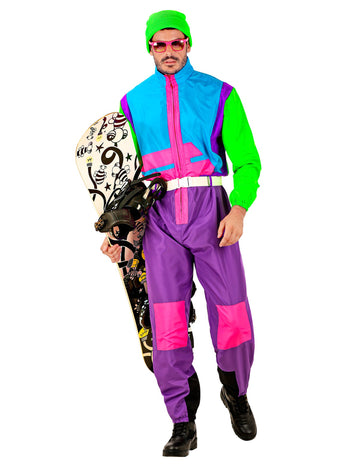 Kostým pre fluorescenčný snowboardista pre dospelých